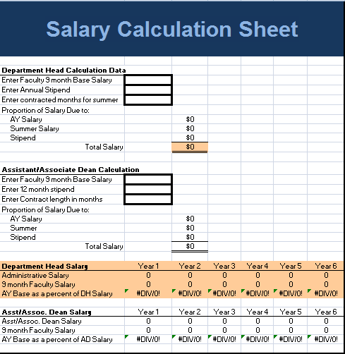 Salary Calculation Sheet Template