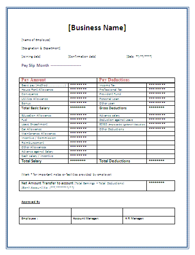 payslip template