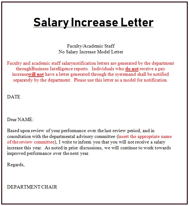 Salary Increase Template Free Word Templates