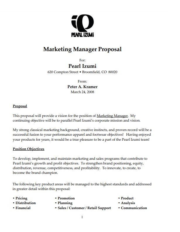 Job Proposal Template PDF