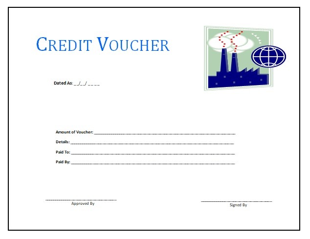 credit voucher template