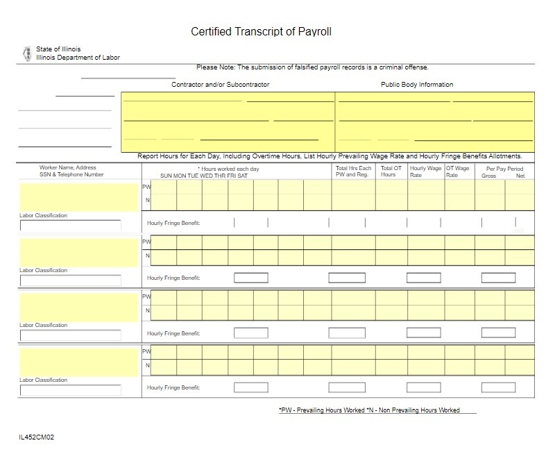 Certified Payroll Template