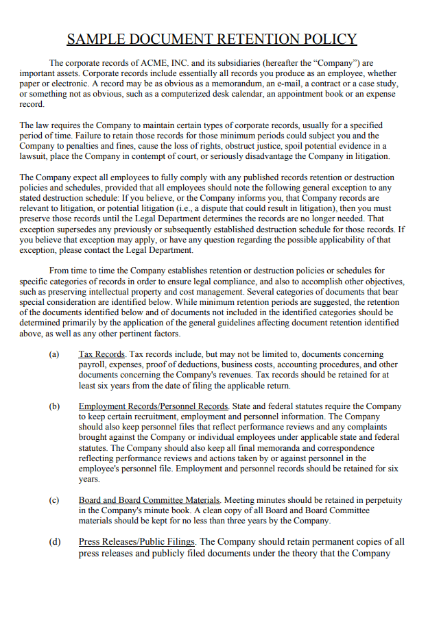 Employee Retention Record Sheet Template