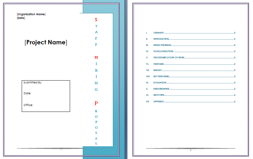 Staff Hiring proposal template