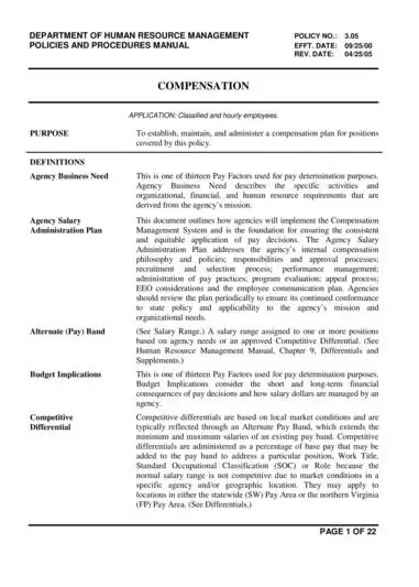 Human Resource Salary Compensation Planning Template